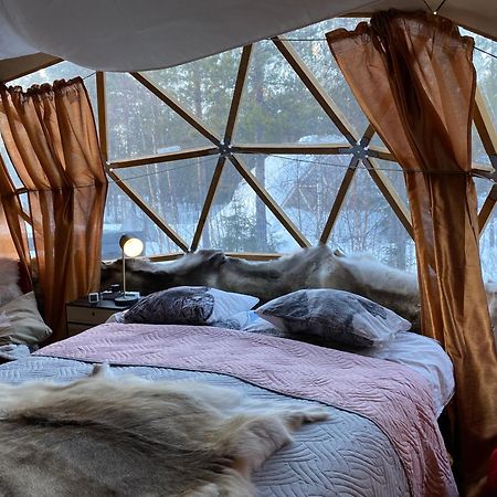 Aurora Igloo Fireplace-Heated Tents In A Secret Forest With Private Jacuzzi And Shared Sauna Bathroom And Dog Friendly Rovaniemi Eksteriør bilde