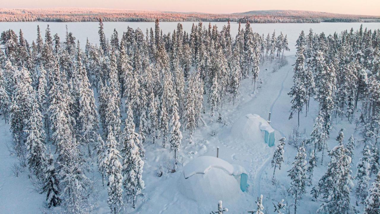 Aurora Igloo Fireplace-Heated Tents In A Secret Forest With Private Jacuzzi And Shared Sauna Bathroom And Dog Friendly Rovaniemi Eksteriør bilde